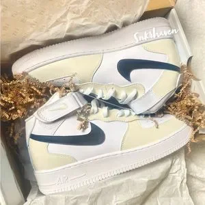 Nike Shoes Nike Mids Beige Air Force Custom Poshmark